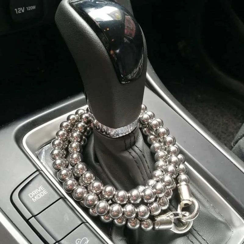 1M Chinese Style Steel Whip Bracelet Necklace Chain Prayer Beads Self Defense Waist Faith Buddha Men's EDC Gadgets Punk Jewelry