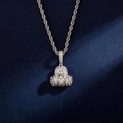 TOPGRILLZ New Full Iced Out Micro Pave Cubic Zirconia pendant Necklace with Black CZ Stone Hip Hop High Quality Party Gift