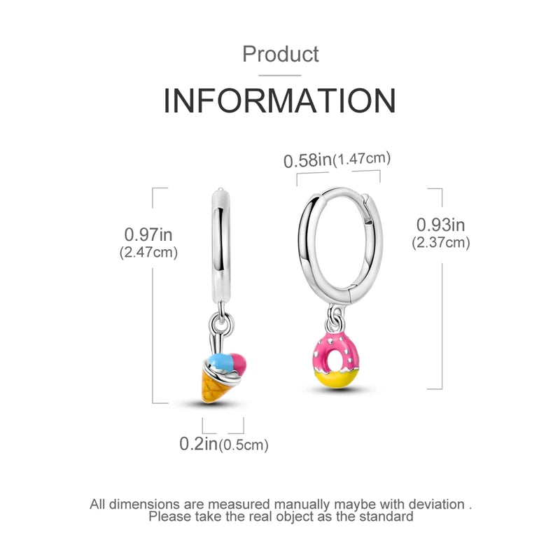 925 Sterling Silver Colorful Crystal Clover Hoop Earrings Stud Ear Wires For Women Wedding Engagement Girlfriend Birthday Gift