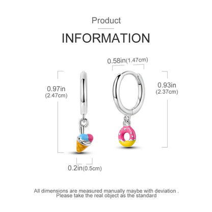 925 Sterling Silver Colorful Crystal Clover Hoop Earrings Stud Ear Wires For Women Wedding Engagement Girlfriend Birthday Gift