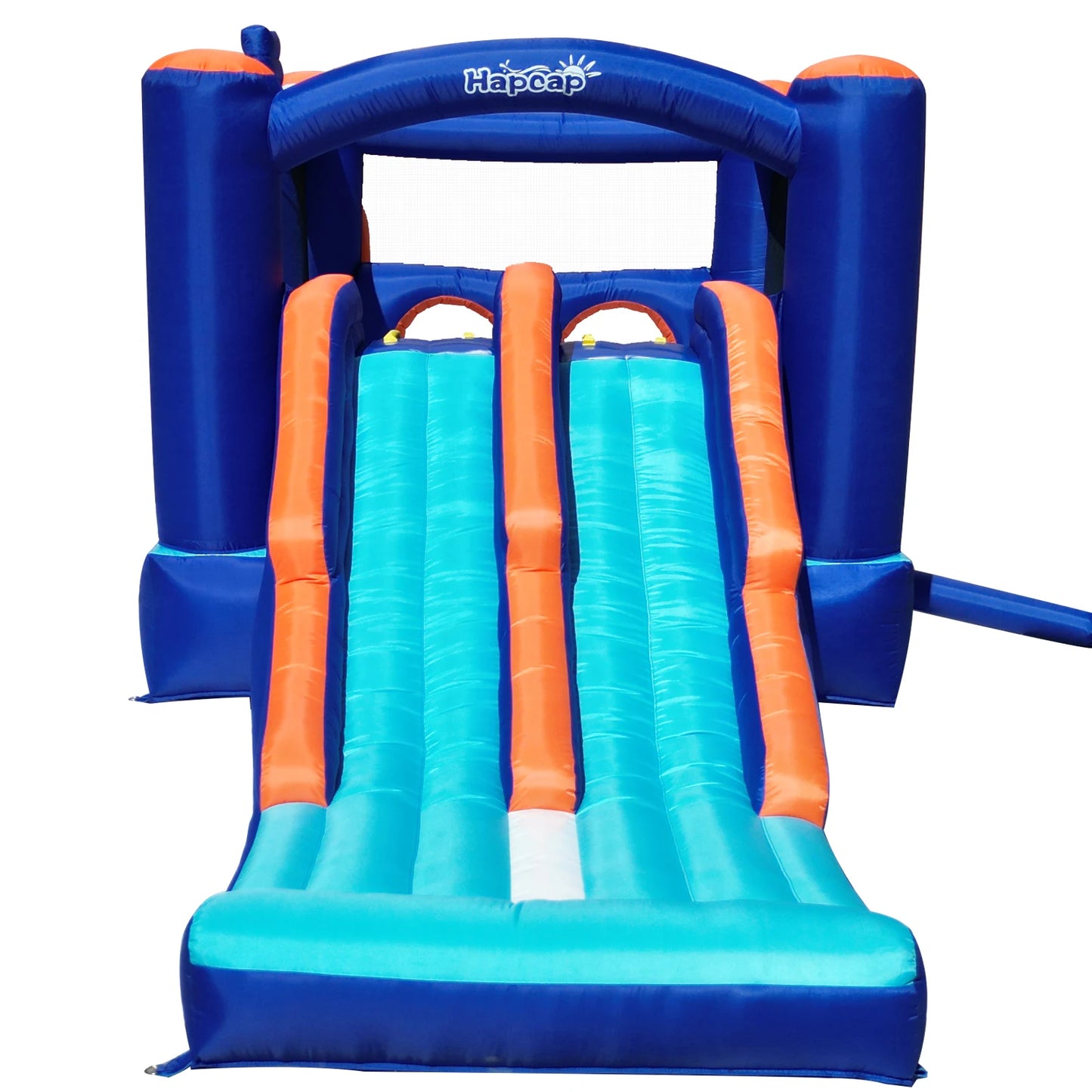 Inflatable Bounce House Obstacle Course for Kids - 2 Racing Slides, Spacious Jumping Area, Tunnels & Climbing Walls with Blower
