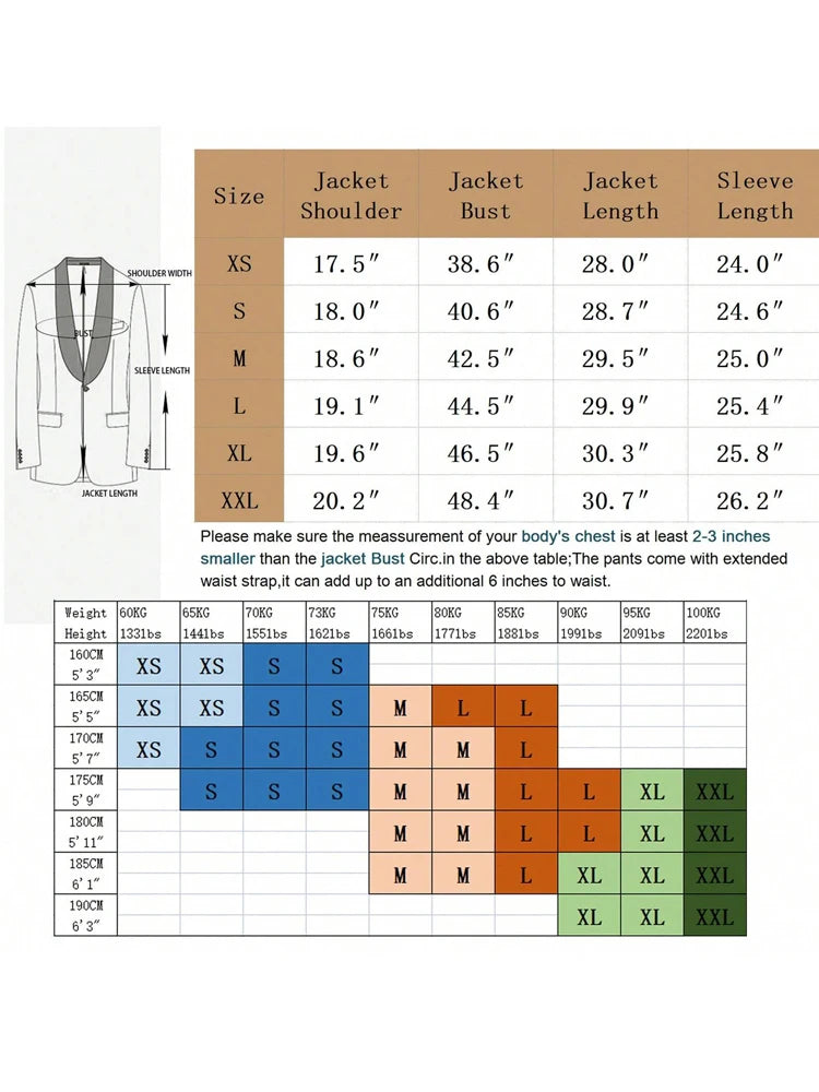 Men's two-piece slim-fitting floral tuxedo suit, paisley lapel single-button single-breasted suit jacket and pants set, suitable