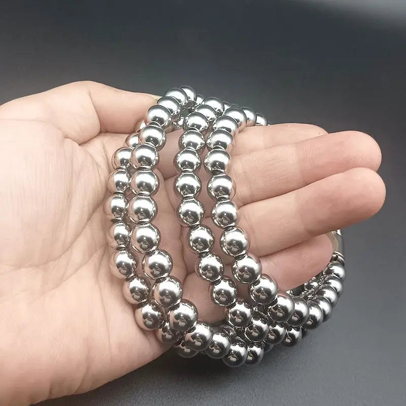 1M Chinese Style Steel Whip Bracelet Necklace Chain Prayer Beads Self Defense Waist Faith Buddha Men's EDC Gadgets Punk Jewelry