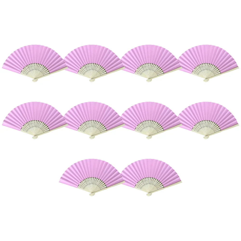1/20/30Pcs White Foldable Paper Fan Portable Chinese Bamboo Fan Wedding Gifts for Guest Birthday Party Decoration Kids Painting