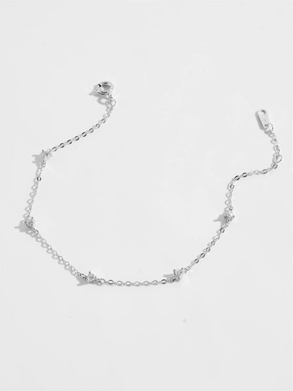 DPLAOPA 925 Sterling Silver Gold  Zircon CZ Charm Yard Bracelet Women Luxury Fine Jewelry 2022 Wedding Jewels Thin Jewels