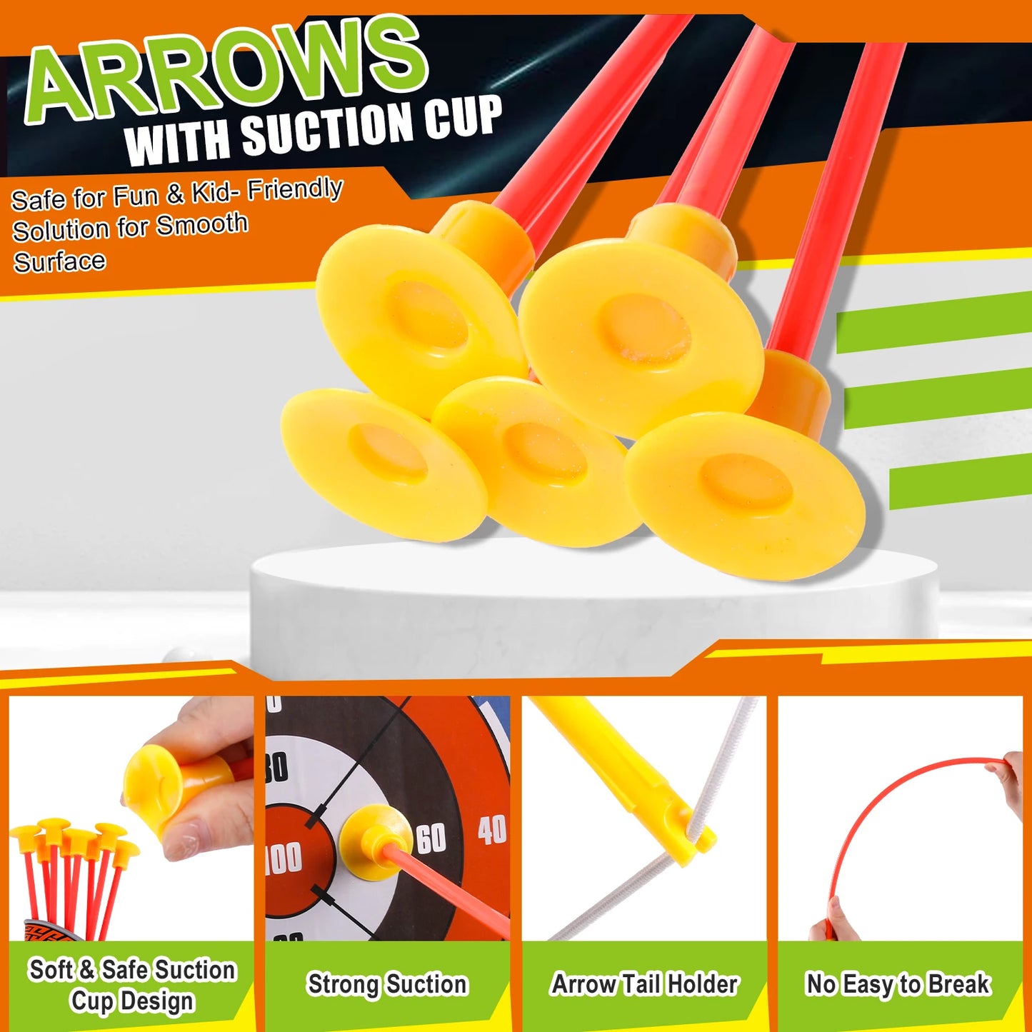 2 Bow and Arrow Sets with LED Light-up, 2 Foam Dart Guns for Kids 5 6 7 8 9 10+, Archery Set with Standing Target for Boys Girls