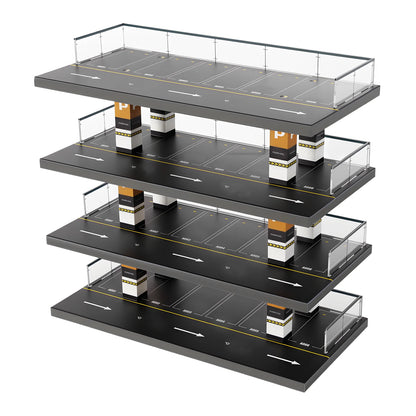 1/64 Parking Lot Toy Car Model Storage Rack Display Cabinet Kids Room Decor Xmas Gift Toys for Baby Boys Girls