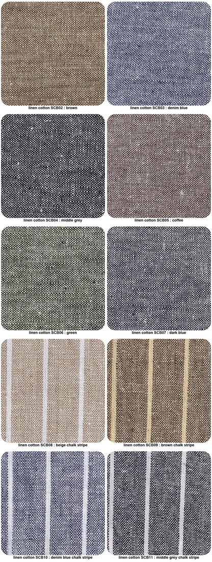 Summer Linen Cotton Suits Custom Made to Measure Men Suit Tailor Made Suits Light Weight Summer Suits Denim Blue Chalk Stripe