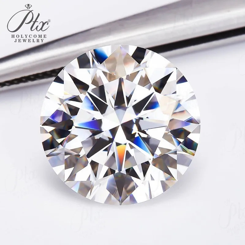 0.1-10ct D White Round Cut Moissanite Beads Brilliant Cut Loose Stones For Fine Jewelry Making Custom Bracelet Necklace Design