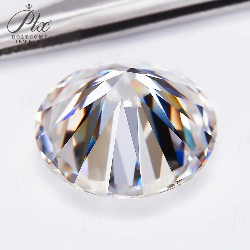0.1-10ct D White Round Cut Moissanite Beads Brilliant Cut Loose Stones For Fine Jewelry Making Custom Bracelet Necklace Design