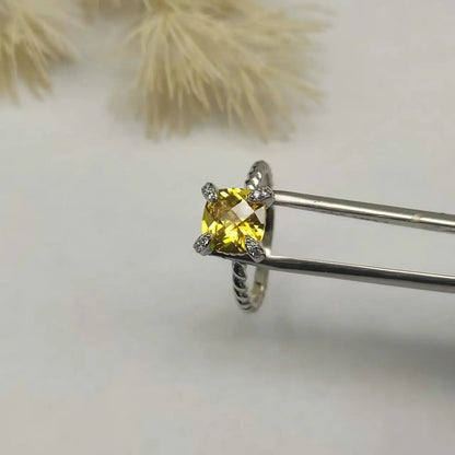 2025 New High Quality DY Elegant Crystal Ring Smooth Finish Christmas Gift High Quality Jewelry Fashion Accessory